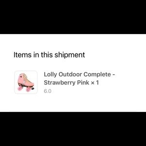 Moxi strawberry Lolly skates size 6